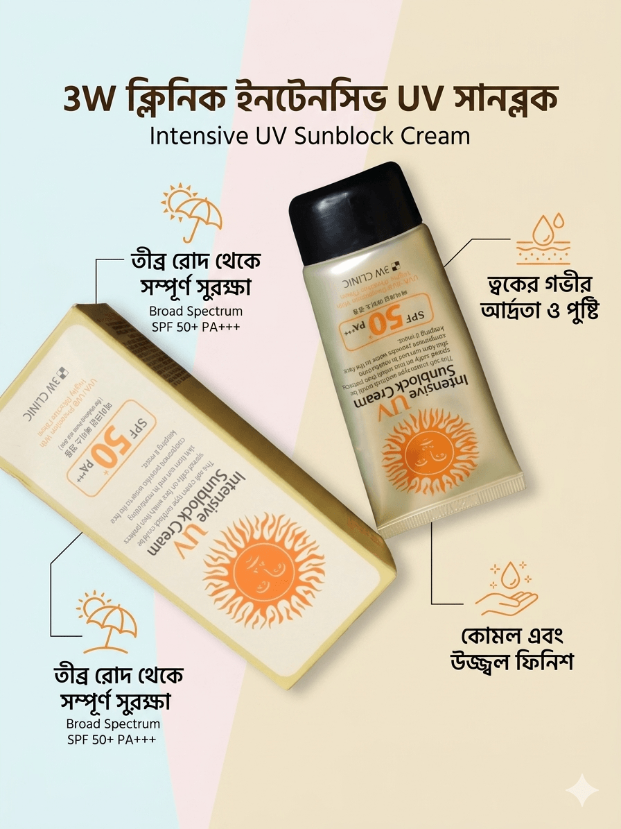 3W Clinic Intensive UV Sunblock Cream SPF50 PA+++ 70ml