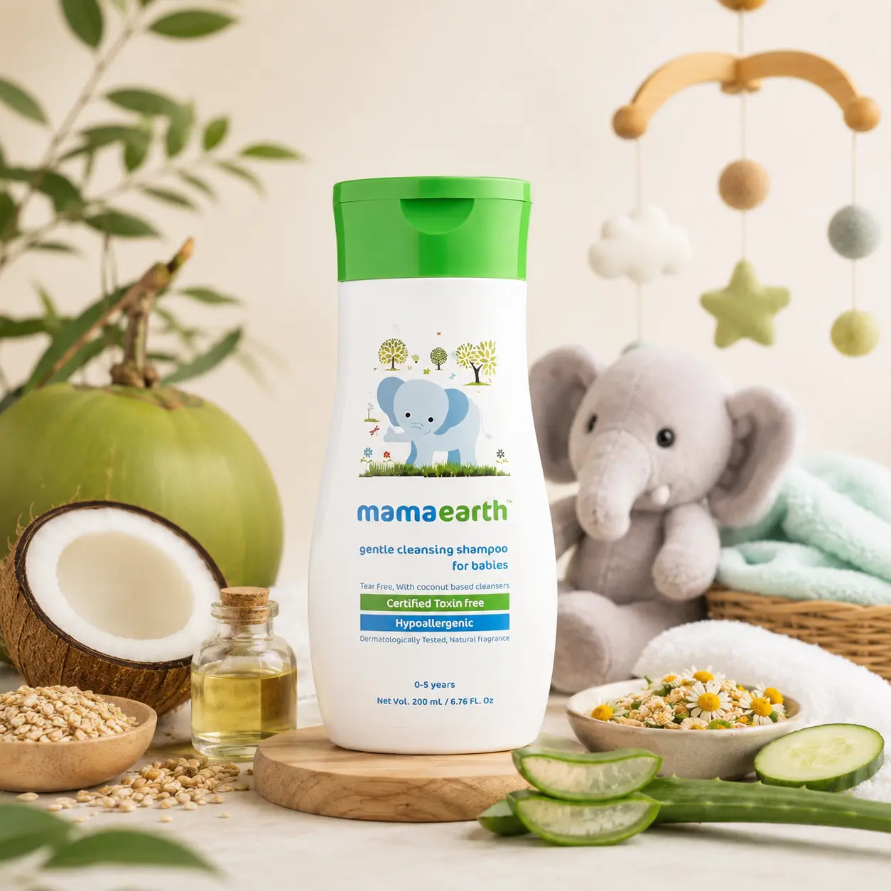 Mama Earth Gentle Cleansing Shampoo For 0-5 Years Babies 200ml