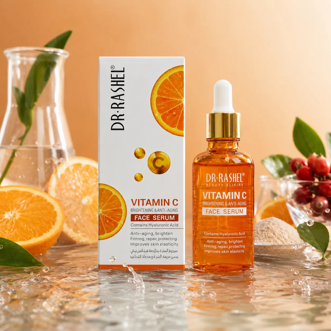 Dr. Rashel Vitamin C Brightening & Anti-Aging Face Serum  (with Hyaluronic Acid) – 50ml