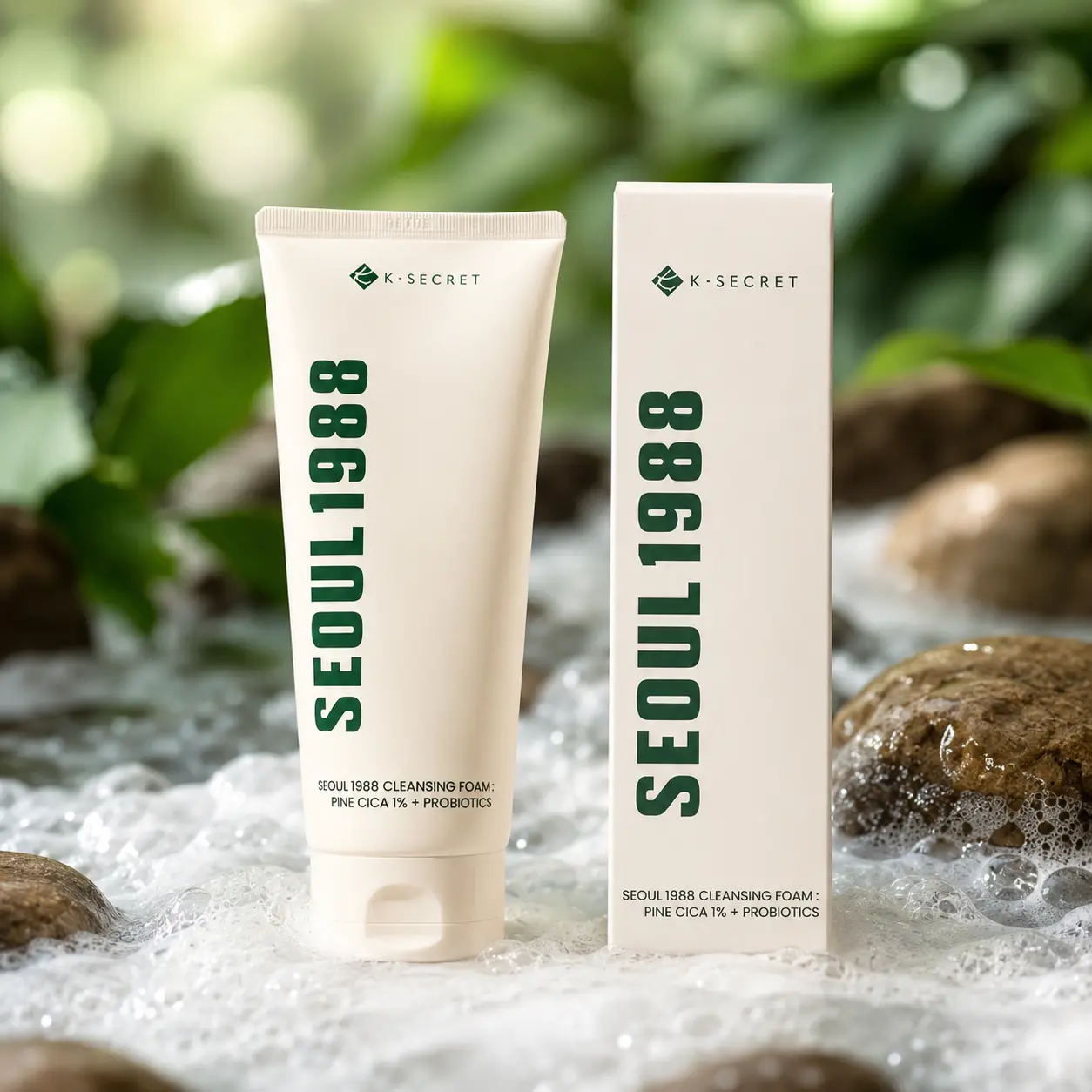 K SECRET SEOUL 1988 Cleansing Foam : Pine Cica 1% + Probiotics 150ml