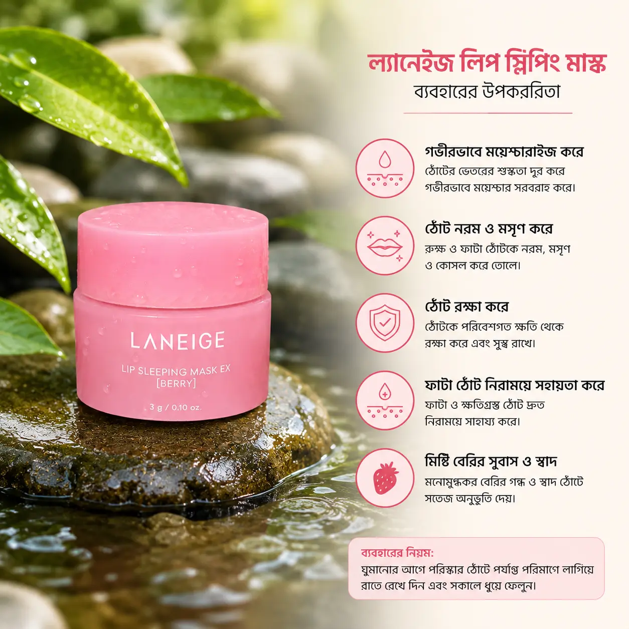 The Laneige Lip Sleeping Mask (Berry) 3g