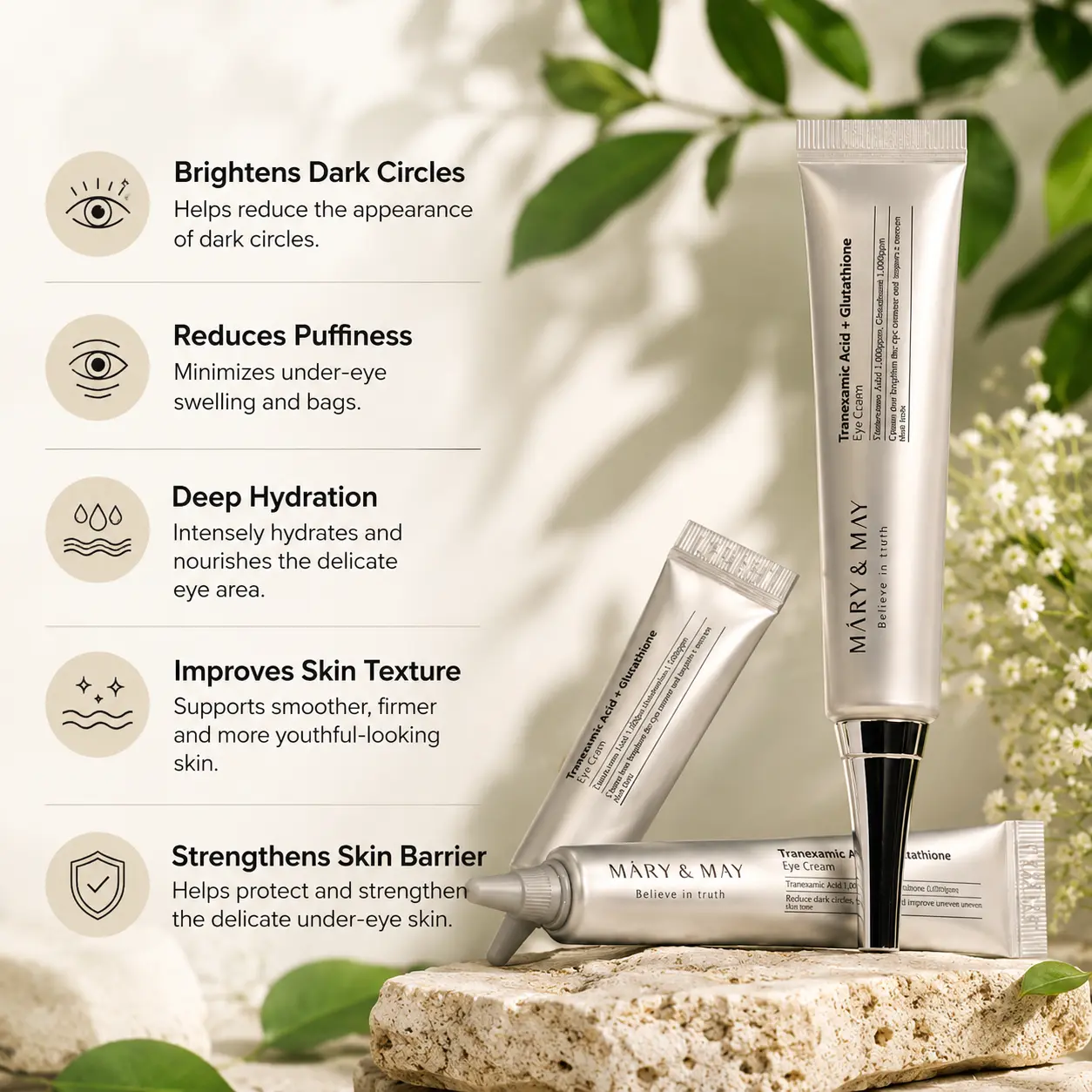 Mary & May Tranexamic Acid + Glutathione Eye Cream 12g