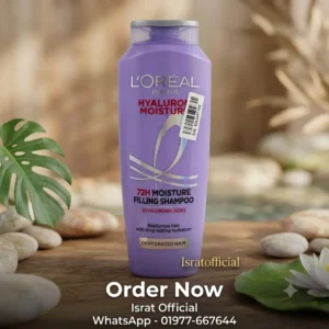 L’Oréal Paris Moisture Filling Shampoo | With Hyaluronic Acid | For Dry Hair & All Hair Types | 340ml I Loreal I