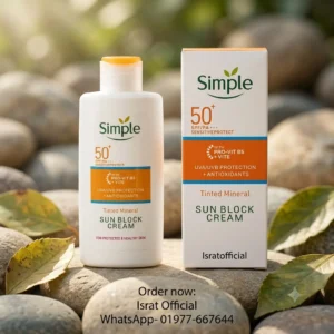 Simple Tinted Mineral Sun Block Cream SPF50+ PA+++ – 125ml