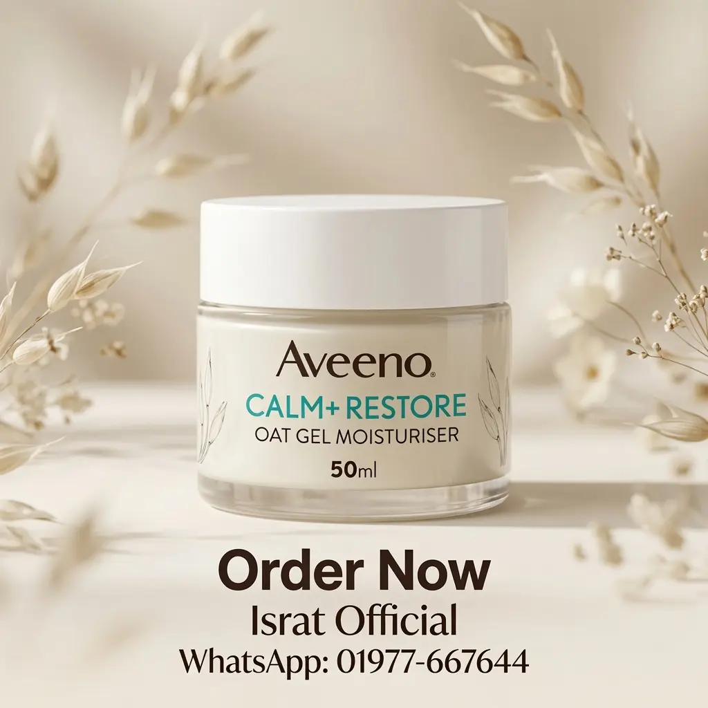Aveeno Calm + Restore Oat Gel Moisturizer For Sensitive Skin 50ml for Sensitive Skin, Fast-Absorbing & Lightweight Gel Moisturizer