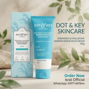 Dot & Key Ceramides Hyaluronic Moisturizer Barrier Repair Moisturizer – 100g | 120 Hrs Moisturization, With 5 Ceramides & Hyaluronic | Repairs Damaged Skin Barrier, Non-Comedogenic