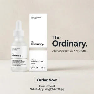 The Ordinary Alpha Arbutin 2% + Hyaluronic Acid Serum, Brightens Skin and Targets Dark Spots, 1 Fl Oz (30ml)