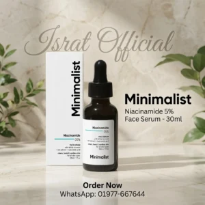 Minimalist 5% Niacinamide Serum with Hyaluronic Acid for Clear Skin | Reduces Blemishes/Acne Marks, Pore minimizer, Repairs & Soothes skin | For Women & Men | 1 Fl Oz / (30 ml)