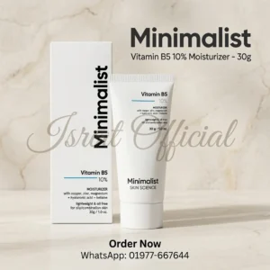 Minimalist Face Moisturizer for Oily & Acne Prone Skin | Panthenol(Vitamin B5) 10% Moisturizer for Dehydrated and Damaged Skin | For Women & Men | 1.7 Oz / 30 gm