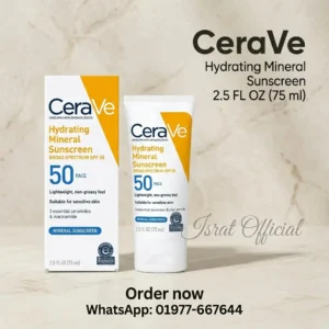 CeraVe Hydrating Mineral Sunscreen Broad Spectrum SPF50 – 75ml