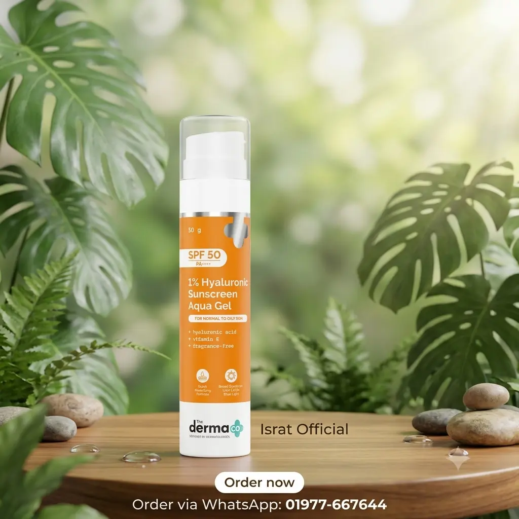 The Derma Co 1% Hyaluronic Sunscreen Aqua Gel SPF50 PA++++ = 50g