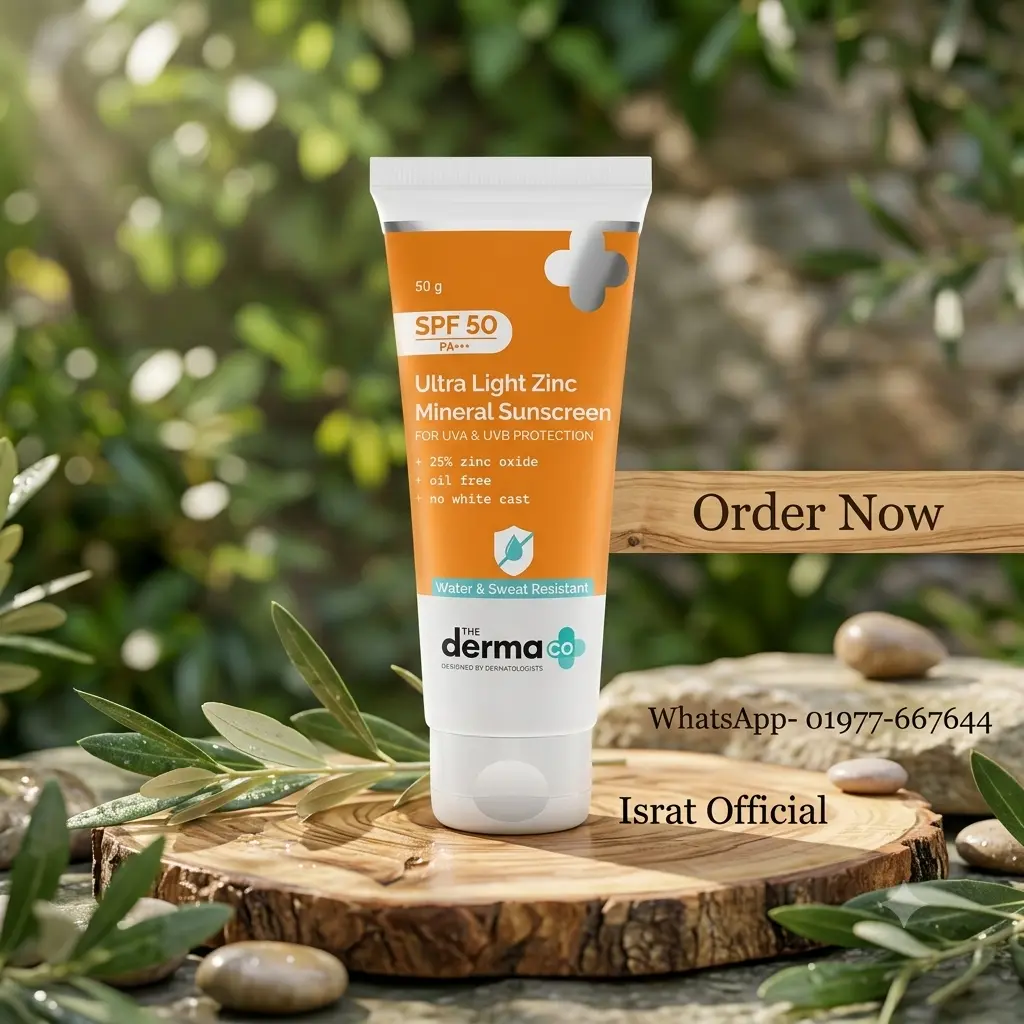 The Derma Co Ultra Light Zinc Mineral Sunscreen With SPF 50 PA+++ = 50g